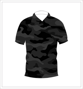 Camiseta Polo de Camuflaje Gris Oscuro para Hombre, Manga Corta, Estilo Casual y Táctico, Camiseta de Golf - Product Image 1