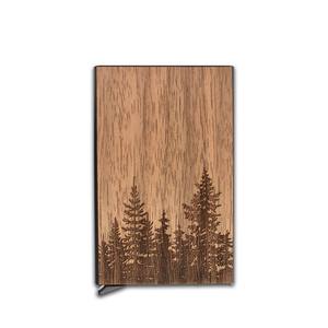 Porte-cartes de visite en bois, organiseur de bureau |   Support pour cartes en bois massif |   Porte-cartes de visite de bureau - Product Image 4
