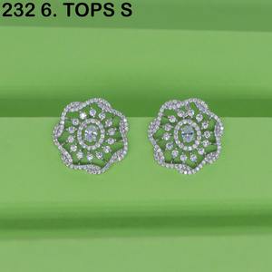 Boucles d'oreilles classiques tendance MIJ plaquées argent pour femmes, boucles d'oreilles fines plaquées argent, boucles d'oreilles à clous géométriques tendance plaquées argent - Product Image 5