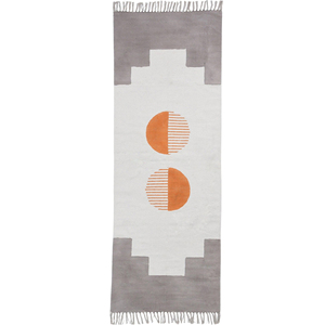 Tapis floral en coton fait main imprimé au bloc, style bohème, adapté aux animaux domestiques, écologique, pour salon, chambre, intérieur et extérieur - Product Image 3