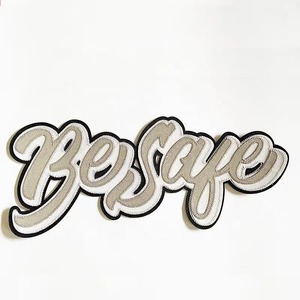 Be Safe Embroidered Iron-On PVC 3D Embossed Custom <b>Patch</b> with Custom Size and Shape for Hats <b>Bags</b> Shoes - Product Image 1