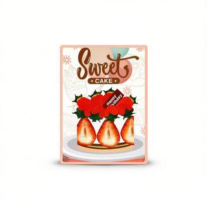 Greeting Card Strawberry Popup Cake Design - Product Image 1