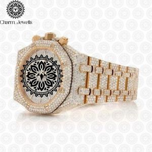 Charm_Jewells Luxury Women's Crystal <b>Watch</b> Yellow Gold Bracelet Round Dial Analog Quartz Movement 38mm Fashion Jewelry - Product Image 2