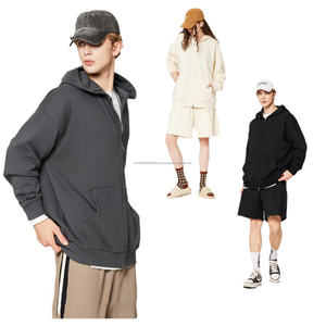 เสื้อฮู้ดซิปแบบมีซับในผ้าเฟรนช์เทอร์รี่ผสมผ้าฝ้าย 400 แกรม สไตล์ใหม่สำหรับฤดูใบไม้ร่วงและฤดูหนาว รุ่นสั่งทำพิเศษ สำหรับทั้งชายและหญิง - Product Image 4