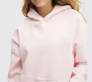 Của phụ nữ ấm cúng quá khổ sang trọng hoodie mùa đông in thẳng HEM Slouchy giảm phía trước đầy đủ bảo hiểm gân Hoodies Áo nỉ - Product Image 1