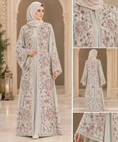 Base en coton naturel tricoté, brodé, motif mandala circulaire à sequins, pour veste ethnique femme, lehenga de mariée, abaya