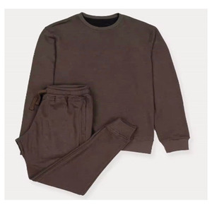 Survêtement unisexe pour homme, tissu respirant uni, manches longues, cordon de serrage, taille élastique, impression de logo personnalisée - Product Image 1