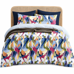ผ้าปูที่นอนลายดอกไม้ขนาดคิงไซส์ พร้อมปลอกหมอน 2 ใบ คุณภาพพรีเมียม - Product Image 3