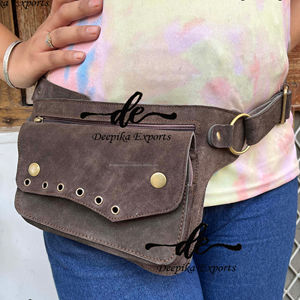 Suede Leather Waist Bag Stylish Leather Pocket Belts Hip Pocket Belts Hot Selling Travel Belt Unisex - Product Image 6