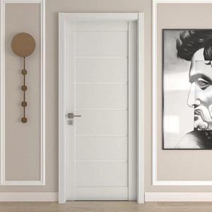 Modern Minimalist Prehang Interior Doors for Toilet Warehouse WPC Wooden Flush Veneer <b>Paint</b> Finished Composite Waterproof - Product Image 4