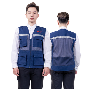 Vêtements de travail de sécurité personnalisés de haute qualité gilet sans manches multi-poches avec matériau réfléchissant OEM/ODM bas quantité minimale de commande - Product Image 2