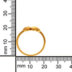 Anillo de Oro Doble Corazón Chapado en Oro de Lujo para Mujer, Anillo Abierto Ajustable Elegante con Corazón de Amor, Anillo de Moda para Dedo - Product Image 5