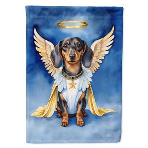 Drapeau de jardin multicolore Teckel Ange Boîte aux lettres Bannière décorative de jardin pour patio Illustration pour parterres de fleurs - Product Image 1