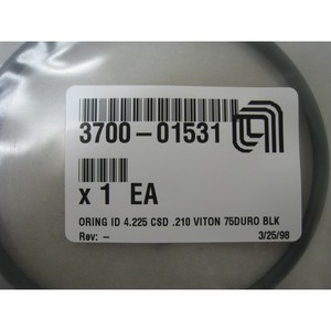 AMAT 3700-01531 ORING ID 4.225 CSD .210 75 DURO BLK - Equipo y Piezas de Semiconductores de Confianza de Marca Global - Product Image 1