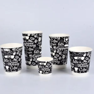 Gobelets à café en papier imprimés sur mesure, gobelets jetables à emporter avec couvercle pour boissons chaudes, cafés et emballages de boissons - Product Image 1