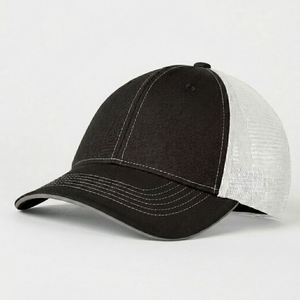 Casquette de baseball décontractée en tissu maillé personnalisé à 6 panneaux, taille ajustable, couleur unie, pour le printemps et l'été - Product Image 2