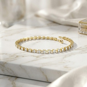 2.35CTW Round Bar-<b>Set</b> Diamond Line Bracelet - Product Image 2