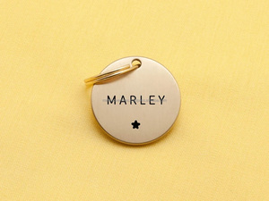 Petite, moyenne et grande étiquette de chien en métal robuste personnalisée ID d'animal de compagnie avec conception d'étoile simple pour les étiquettes d'identification utilisation de la laisse de collier - Product Image 3