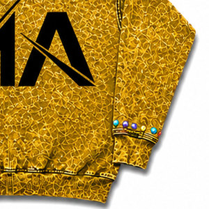Conjunto Deportivo para Hombre, Dorado, Lavado Ácido, con Capucha, Manga Larga, 100% Algodón, Sudadera con Pedrería, 450 Gsm, Decorado, Estilo Urbano, Casual - Product Image 6