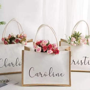Bolsa de Yute Natural Reutilizable con Dos Asas, Cierre Abierto, Costuras Resistentes y Agarre Cómodo para Compras Diarias - Unisex, Compra Directa - Product Image 1