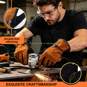 Guantes de Jardinería Resistentes para Hombre y Mujer, de Poliéster/Algodón/Metalizado, a Prueba de Espinas, Estilo Guantelete, con Puño Elástico y Diseño a Rayas - Product Image 4