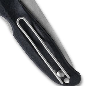 Cuchillos Plegables Premium con Mango Negro, Hoja de Acero Inoxidable con Punta Caída, Agarre Ergonómico con Orificio Redondo para el Pulgar y Bolsillo para Alambre Plateado - Product Image 6