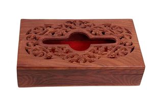 Hand Carved Traditional Chinese Luxury Eco-Friendly Shisham Wood <b>Tissue</b> Box & Napkin Case for Home Office <b>Weddings</b> Hotels - Product Image 4