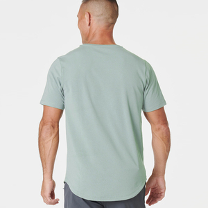 T-shirts en coton doux pour hommes, vente en gros, t-shirts unis, personnalisables avec logo, manches courtes, coupe classique - Product Image 3
