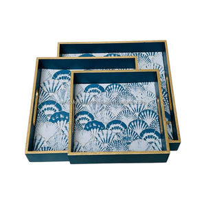 ถาดเสิร์ฟไม้ทำขึ้นอย่างสวยงามสำหรับโต๊ะกาแฟรับประทานอาหารและการแสดงที่บ้าน - Product Image 4