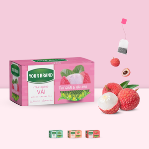 Sachet de thé aux fruits secs litchi en vente directe du fabricant Sachet de thé énergétique aromatisé aux fleurs Sac de thé à double chambre - Product Image 1