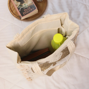 Sac fourre-tout 100 % naturel fait main pour femme, style décontracté, fabriqué en Inde par Whimsy Art Craft - Product Image 2