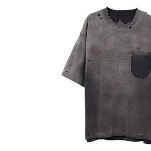 T-shirt déchiré tendance en matière de qualité supérieure, prix d'usine, pour hommes, style décontracté streetwear, t-shirts oversize pour hommes - Product Image 3