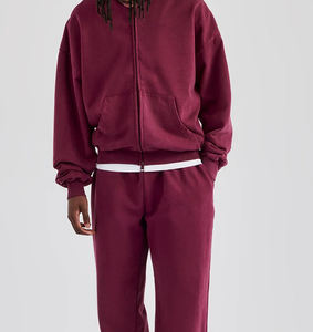Custom mens tracksuit manufacturer <b>600gsm</b> cotton fleece embroidered streetwear USA - Product Image 5