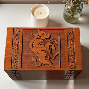 Urne funéraire en bois et résine gravée sur mesure : Urne commémorative pour animaux de compagnie/humains, souvenir commémoratif par AYAANS - Product Image 5