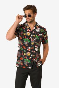 Chemise d'été décontractée pour homme, imprimé tropical hawaïen, manches courtes, boutonnée, motif floral coloré, en coton, pour les vacances - Product Image 4