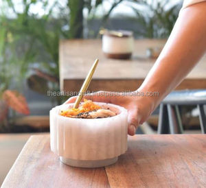 Elegantes Tazones de Mármol Hechos a Mano, Ecológicos, Duraderos, de Piedra Natural, Decoración Moderna y Lujosa para Servir en la Cocina, Diseño Único y Estilizado - Product Image 5