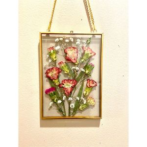 Wholesale Luxury Brass Metal Glass <b>Photo</b> <b>Frame</b> Hanging <b>Double</b> Sided Pressed Flower Specimen Display <b>Frame</b> Home Decor Wall Art - Product Image 6