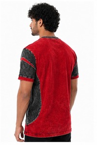 Camiseta de Algodón Grueso para Hombre, Lavada con Ácido, con Logotipo Personalizado, Nuevo Diseño, Corte Regular, Estampada, Lisa - Product Image 3
