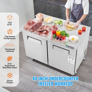 Stazione di Preparazione Alimenti Refrigerata Commerciale in Acciaio Inox da 48 Pollici, 12,9 Cu. Ft. Attrezzature di Refrigerazione per Cucine Commerciali Ft Kitchen - Product Image 2