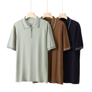 เสื้อโปโลคอปกซิป ¼  ป้องกันขนร่วง  โลโก้สั่งทำได้ สำหรับผู้ชาย คุณภาพพรีเมียม เสื้อกอล์ฟฤดูร้อน แขนสั้น เสื้อโปโลชาย - Product Image 1