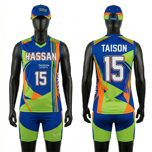 Uniforme de Voleibol para Hombre, 180 GSM, Poliéster Premium Interlock, Panel Rosa, Azul Marino y Dorado, Logotipo Personalizado por Sublimación - Product Image 6