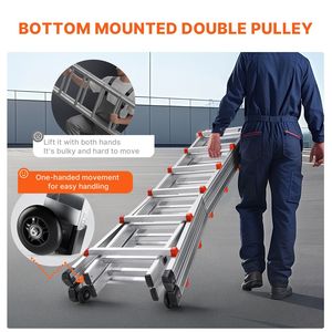 Scala Telescopica Compatta in Alluminio da 20,5 Piedi, Multifunzione, Portatile e Pieghevole per Uso Domestico e Camper - Product Image 3