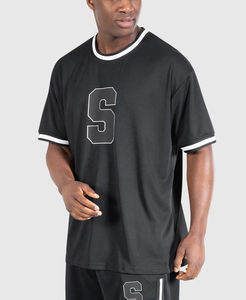 เสื้อยืดกีฬาระบายอากาศ โพลีเอสเตอร์ คอเสื้อเข้าชุด แห้งเร็ว ไซส์ใหญ่ เสื้อยืดผู้ชาย สกรีนโลโก้ตามสั่ง ขายส่ง - Product Image 4