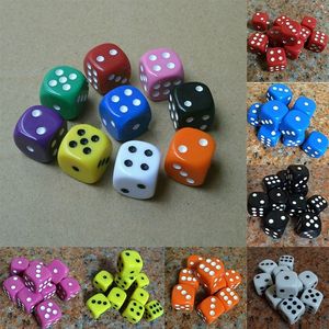 ROUND HANDMADE RESIN PATTERN ECO-friendly Portable 6 Sided Acrylic Round Corner Standard Game D6 <b>Dice</b> for Yahtzee Game - Product Image 6