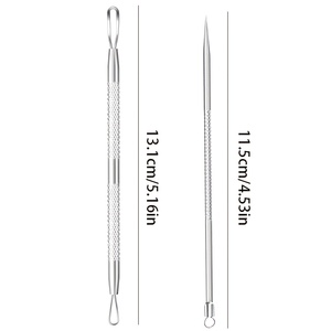 Outil de suppression des points noirs de qualité supérieure, extracteur de boutons à double extrémité, aiguille professionnelle pour le soin du visage, instrument de nettoyage beauté - Product Image 1