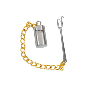 Rétracteur Nasal Pondéré Premium à 2 Pointes Aiguisées Cerkes Gruber avec Chaîne Dorée – Kit d'Instruments en Acier Inoxydable pour Rhinoplastie - Product Image 1