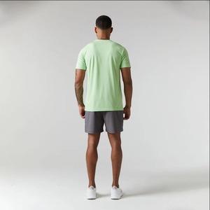 Top Trendy Men Streetwear Relaxed Summer Two Piece <b>Set</b> Lightweight Breathable Cotton T-Shirt Shorts Matching Outfit Customized - Product Image 2