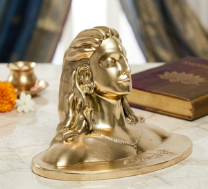 Idole d'Adiyogi plaquée or de Jaipur Metals |   Fait main traditionnel |   100% Laiton |   11x7,5x7 cm |   220g |   Temple et articles religieux pour la maison - Product Image 3