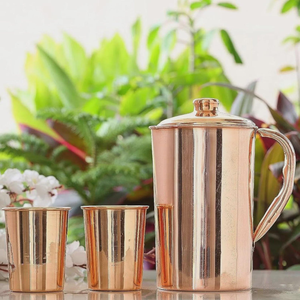 Mug FAIZA CRAFT en cuivre pur de qualité supérieure, design classique, écologique, avec poignée en laiton - Product Image 3