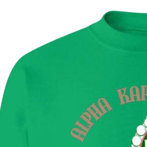 Sudadera Verde AKA con Gráficos, Cuello Redondo, Manga Larga, Puños Acanalados, Informal, para Mujer, Top de Felpa, Moda Urbana, para Uso Diario - Product Image 5